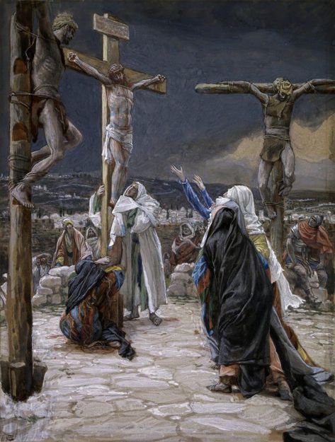 Sorrowful Mysteries, James Tissot, Jesus Drawings, Jesus Christ Painting, Crucifixion Of Jesus, Jesus Christ Art, Catholic Images, Stations Of The Cross, Jesus Painting