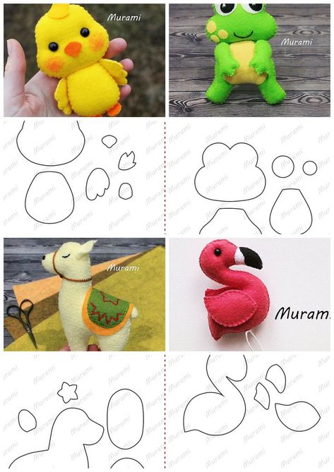 Easy Felt DIY Sewing Project Template. Create your own Felt Toy. Felt Doll Pattern, Felt Doll Patterns, Project Template, Felt Toys Patterns, Felt Animal Patterns, Baby Mobil, Felt Crafts Patterns, Felt Crafts Diy, Rabbit Pattern