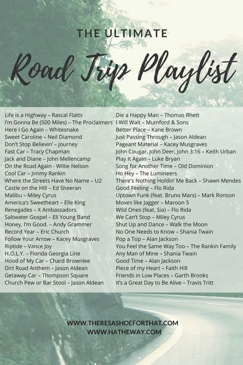 Playlist To Make, Road Trip Songs, Road Trip Music, Positive Songs, Road Trip Playlist, Summer Songs Playlist, Travel Songs, Throwback Songs, Ultimate Road Trip