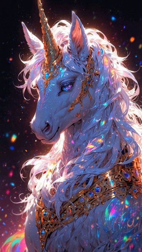 Crystal Horse Art, Cute Sloth Pictures, Unicorn Artwork, Unicorn And Fairies, Majestic Unicorn, Magical Horses, Mythical Creatures Fantasy, Artwork Wallpaper, Real Unicorn