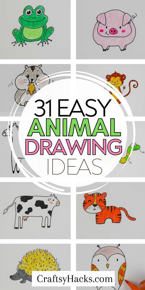 Transform your little one's art skills with our unique collection of things to draw for kids! Dive into the world of arts and crafts and explore endless possibilities of drawing their favorite animals and pets. Drawing Ideas Easy Doodles Animals, Draw Animals From Numbers, Cute Animal Doodles Kawaii, Step By Step Animal Drawings Easy, Drawing Animals With Numbers, Hand Animals Drawing, Simple Animals Drawings, Kids Animal Drawing, Easy Draw Animals