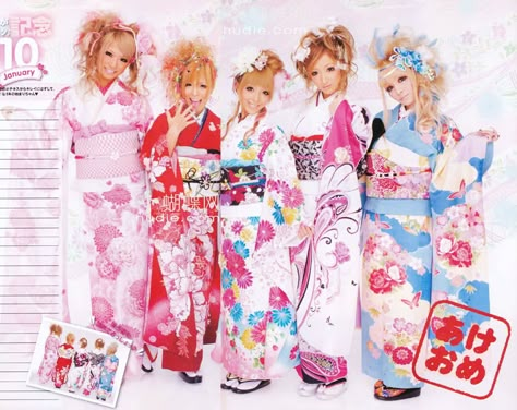 Gyaru Kimono, Gyaru Inspiration, Gyaru Outfit, Harajuku Clothes, Gyaru Style, Hime Gyaru, Yukata Kimono, Skirted Swimsuit, Japanese Clothing