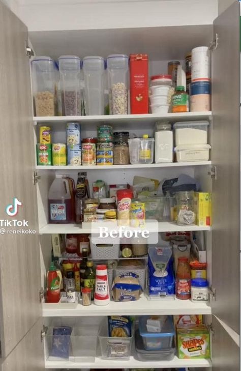 Kmart pantry makeover goes viral on TikTok Pantry Hacks, Kmart Decor, Kmart Home, Kmart Hacks, Medicine Cabinet Organization, Slide Out Shelves, Pantry Organisation, Kitchen Storage Hacks, Pantry Makeover