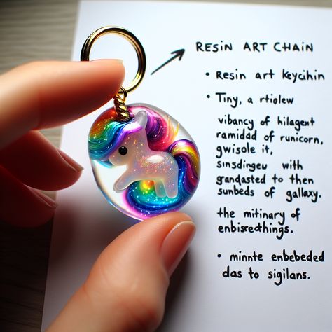 Meet our whimsical unicorn keychain, crafted from radiant resin! Bursting with rainbow hues, it shimmers like a mini galaxy. Embedded sparkles twinkle in the light and gold accents add a fancy flair. Ideal for teen girls who love magic! #UnicornKeychain #ResinArt #RainbowKeychain #TeenAccessories #MagicalGifts #GoldAccentUnicorn Resin Art Keychain, Galaxy Unicorn, Unicorn Keychain, Art Keychain, Rainbow Keychain, Love Magic, Unicorn Theme, Cute Keychain, Teen Girls