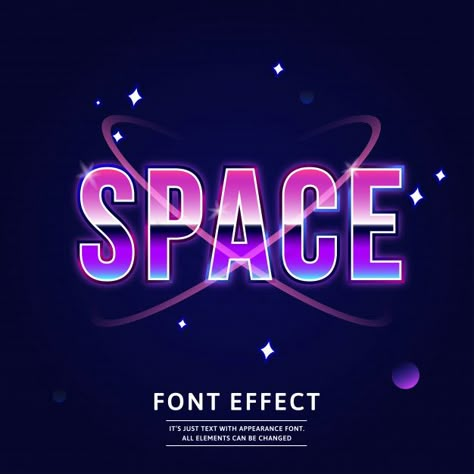 Outer Space Title. Modern editable typeface future Text Effect. Vector graphic style #vector #space  #texteffects #games  #logo #future Space Font Design, Space Typography Design, Space Branding Design, Outer Space Bulletin Boards, Preschool Outer Space, Outer Space Preschool, Outer Space Quotes, Outer Space Facts, Space Bulletin Boards