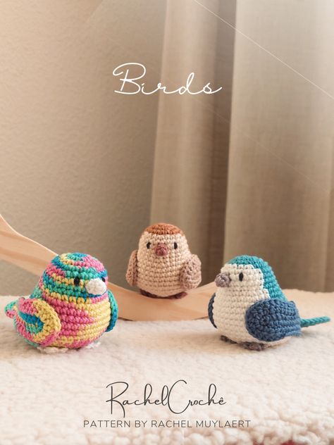 Crochet Bird Free Pattern, Bird Crochet Pattern Free, Bird Amigurumi Free Pattern, Sparrow Crochet, Crocheted Birds, Novelty Crochet, Amigurumi Birds, Bird Amigurumi, Bird Crochet