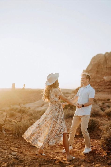 These pictures were taken in Moab, Utah. Worth the drive😍 Moab Engagement Photos, Utah Engagement Pictures, Moab Utah, Engagement Photoshoot, Engagement Photo, Engagement Pictures, Happily Ever After, Ever After, Pre Wedding