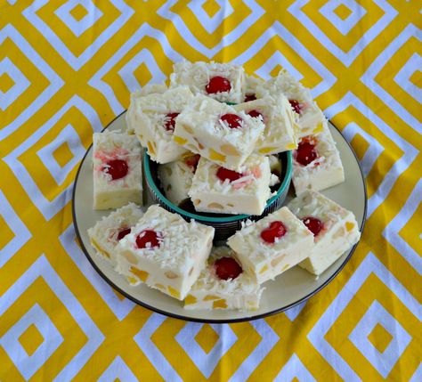 This easy Pina Colada Fudge takes just 10 minutes to make and one bite will take you to the tropics! Pina Colada Cupcakes, Coconut French Toast, Coconut Pound Cakes, Coconut Pudding, Dried Pineapple, Light Rum, Fudge Recipe, Pineapple Coconut, With Cream Cheese Frosting