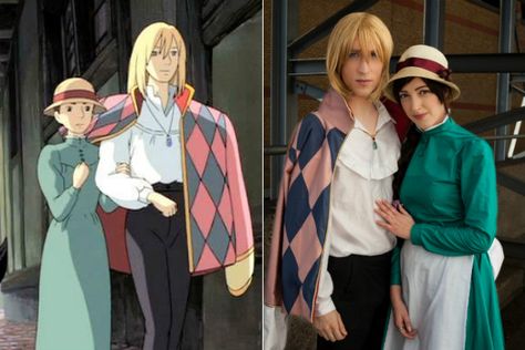 Howl Coat, Ghibli Costume, Sophie And Howl, Howl Cosplay, Howls Moving Castle Cosplay, Ghibli Studios, 하울의 움직이는 성, Couples Cosplay, Howl And Sophie