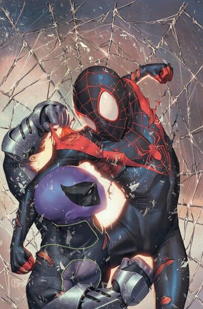 Miles Morale vs Prowler Art Spiderman, All Spiderman, Ultimate Marvel, Ultimate Spider Man, Ultimate Spiderman, Uncanny X-men, The Spider, Digital Painting Tutorials, Marvel Vs