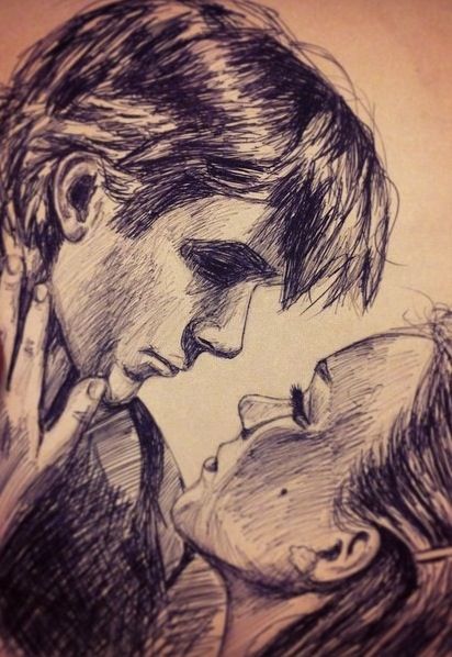 The notebook drawing, true love, pen art, sketch. By Eloise Brown The Notebook Aesthetic Vintage, Film Drawing Sketches, The Notebook Drawings Movie, Pen Drawings People, Look Of Love Drawing, True Love Aesthetics Art, The Notebook Fanart, The Notebook Drawing, Aesthetic Love Sketches