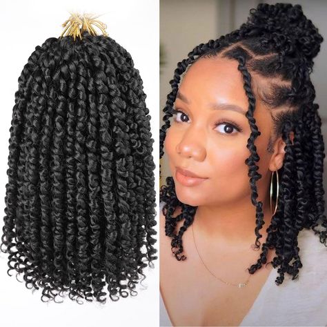 PRICES MAY VARY. Leeven Pre-twisted Passion Twist Crochet Braiding Hair is 100% Handmade By Professional Braiders, Our Bohemian Passion Twists Hair is already twisted, it is beginner friendly, it is good choice to Save Time and Save Money. Hair Details: Our Short Bob Passion Twist Hair has 5 colors in total (1B#,350#,T30,T27,T350 ) ,Length:10 Inch. Two packaging options are available (8 packs/lot,2 Packs/lot) ,12 strands/pack,Usually 7-9 packs can full one head.2 This Pre-looped Bob Passion Twis Bohemian Crochet Hair, Pre Looped Crochet Hair, Bob Pendek, Passion Twist Crochet, Passion Twist Hair, Kort Bob, Spring Twist Hair, Passion Twists, Crochet Hair Extensions