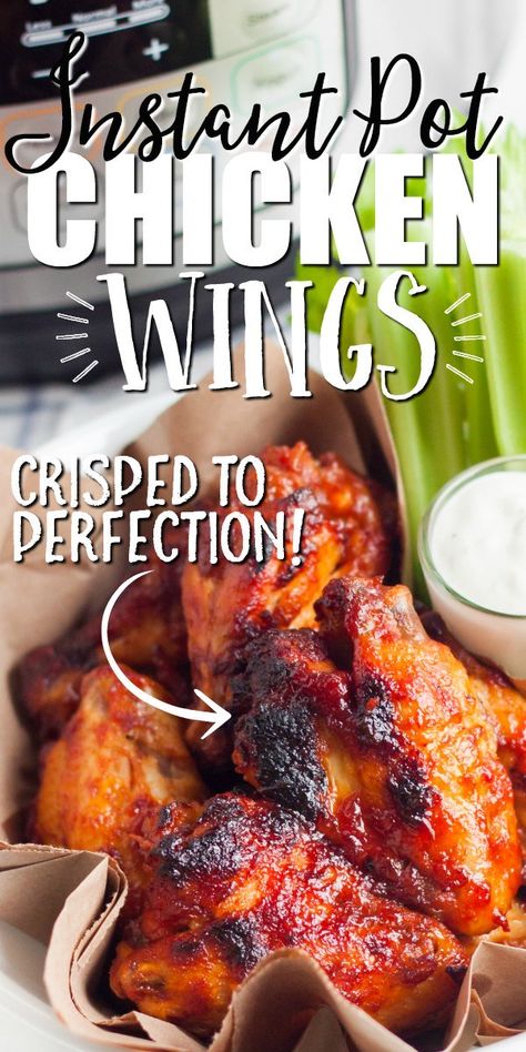 When it comes to making chicken wings, cooking them in the Instant Pot gets them to the perfect level of crispiness. This particular recipe includes a savory BBQ sauce for the wings that makes them extra delicious! As a bonus, you can cook them from frozen or thawed making them a great idea for a great last minute party appetizer or an easy dinner. Instapot Wings Frozen, Instant Pot Chicken Wings Crispy, Chicken Wing Instant Pot, Pressure Cooker Wings Frozen, Chicken Wing Recipes Instant Pot, Instant Pot Wings Frozen, Insta Pot Chicken Wings Recipes, Instant Pot Chicken Wings Recipes, Insta Pot Chicken Wings