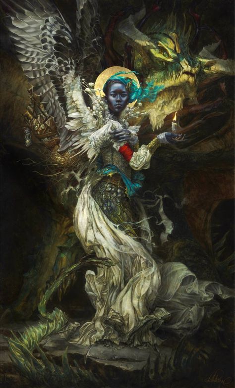 Do You Ever Ask Yourself Why? | Muddy Colors Heather Theurer, Archangel Jophiel, Fantasy Angel, Creating Artwork, Angel Painting, Angel Art, An Angel, Surrealism, Buddha Statue