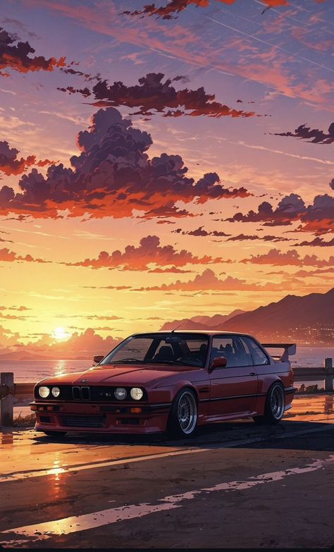 Car Animation, Carros Bmw, Stylish Car, Bmw E30 M3, Bmw Wallpapers, Bike Poster, Automotive Artwork, Car Artwork, Wallpapers For Iphone