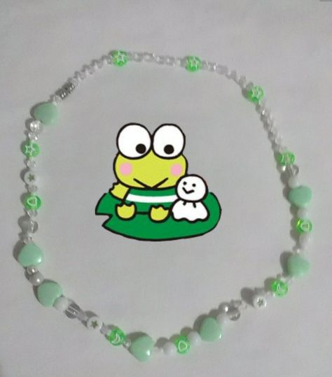 collar aesthetic ✨🌱 Keroppi Bracelet, Keroppi Clothes, Pom Pom Clothes, Friend Ideas, Anime Stuff, Pretty Cats, Green Aesthetic, Frogs, Live Lokai Bracelet