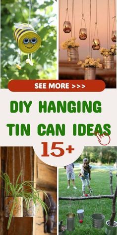 Decorate Tin Cans, Tin Can Garden Ideas, Tin Cans Ideas, Create Budget, Tin Can Ideas, Recycled Garden Planters, Painted Tin Cans, Ideas For Yard, Recycled Tin Cans