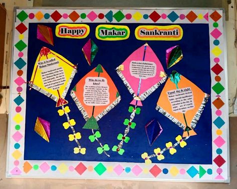 Happy New Year Chart For School, School Chart Ideas, Science Exhibition Ideas, Kite Decoration, Soft Board Decoration, 90s Bollywood Fashion, Science Exhibition, Soft Board, School Art Activities