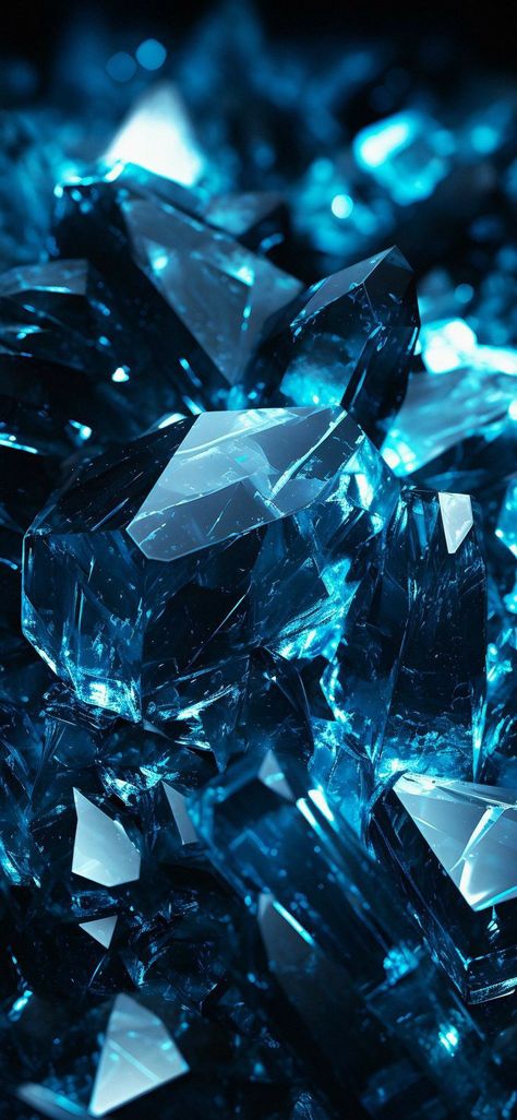 Dark Blue Crystals Aesthetic, Sapphire Crystal Aesthetic, Saphire Aesthetics, Aquamarine Aesthetic Wallpaper, Blue Crystal Wallpaper, Obsidian Wallpaper, Crystal Aesthetic Wallpaper, Dark Crystal Art, Electric Blue Aesthetic