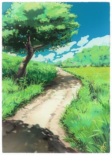 숲 사진, Studio Ghibli Background, Environment Painting, Ghibli Artwork, Landscape Concept, Gouache Art, Studio Ghibli Art, Ghibli Art, Digital Painting Tutorials