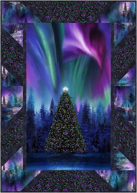 PANEL POP Northern Lights Quilt Pattern, Northern Lights Quilt, Northern Lights Quilts, Sky Gift, One Block Wonder, Panel Quilt Patterns, Quilt Panels, Light Quilt, Collage Pictures