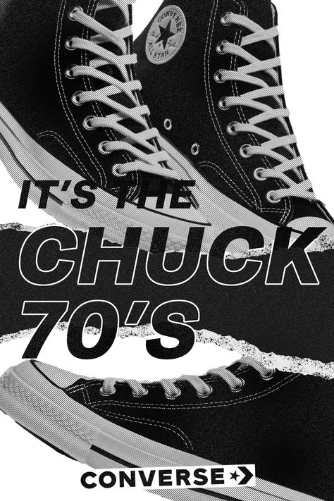 Simple poster inspiration for advertising #shoes #converse #advertising #simple #minimalistic #minimalist #black #white #chuck #allstar #chucktaylor #poster #print Black And White Advertisement, Converse Poster Design, Converse Advertisement, Bedroom Pinboard, Poster Converse, Converse Illustration, Converse Poster, Indie Bag, Shoes Poster