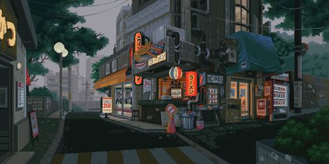 waneella on Twitter: "#PortfolioDay  📧 waneella@gmail.com 🌐 https://t.co/9BnX0LCXtk #pixelart  #ドット絵 https://t.co/bATqW8TJUU" / Twitter Waneella Pixel Art Wallpaper Pc, Animated Japanese Wallpaper, Pixel Art Landscape Desktop, Lofi Gif Wallpapers Pc, Pixel Wallpaper For Pc, Pixel City Wallpaper Desktop, Aesthetic Pixel Art Wallpaper Desktop, Pixel Art City Gif, Animated Pixel City