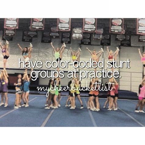 Smart- so the choreographer can figure out where girls are and if they can make their stunt in time. Cheer Buckets, Cheer Goals, Cheerleading Coach, Cheer Hacks, Competition Cheer, Cheerleading Quotes, Cheer Things, Cheerleading Coaching, Cheerleading Competition