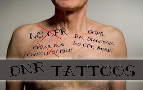 Who would get a tattoo on their chest saying, "Do Not Resuscitate" or "No CPR"? Apparently, a lot of people, and it's creating controversy… Aura Tattoos, Do Not Resuscitate, Cactus Tattoo, Red Tattoos, Tattoo Work, Chest Tattoo, Get A Tattoo, Minimalist Tattoo, Tattoos With Meaning