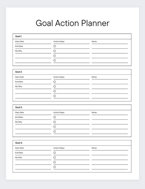 Goal Action Planner,action Planner Template,2 Year Planner Ideas Goal Settings, Goals Action Plan, Goal Progress Tracker, Action Plan Template Goal Settings, Planner Template 2023, Goals Planner Template, Monthly Goals Template, Goal Action Plan, Goal Planner Template