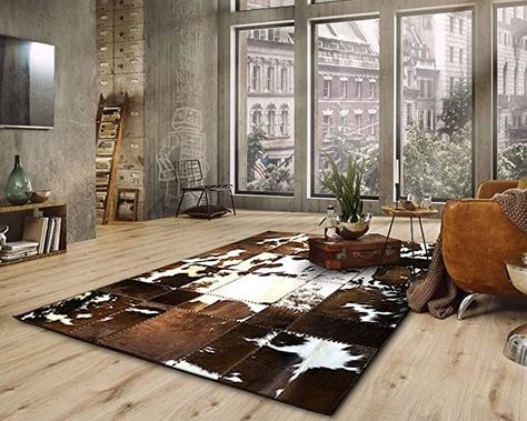 Cow Skin Rug, Patchwork Cowhide Rug, Leather Rug, Hide Rug, Cow Skin, Cowhide Rug, Patchwork Rugs, Cow Hide Rug, Cow Hide