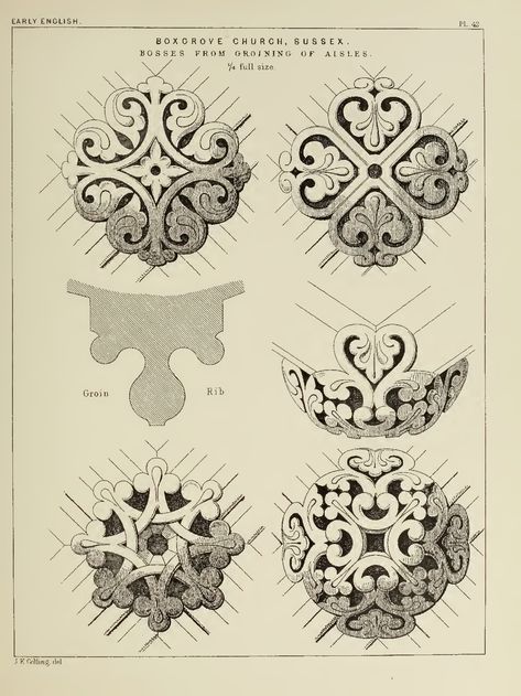 Gothic Pattern, Ornament Drawing, Gothic Design, Gothic Architecture, Architecture Sketch, Ornaments Design, Architectural Elements, Rococo, Architecture Drawing