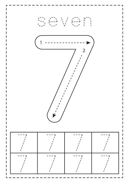 Number 7 Tracing Worksheets Preschool, Number 7 Activity For Preschool, Number 7 Preschool Activities, Number 7 Activities For Preschool, Number 7 Worksheets For Preschool, Number 7 Worksheet, Green Activities, Letter Worksheets For Preschool, Abc Phonics