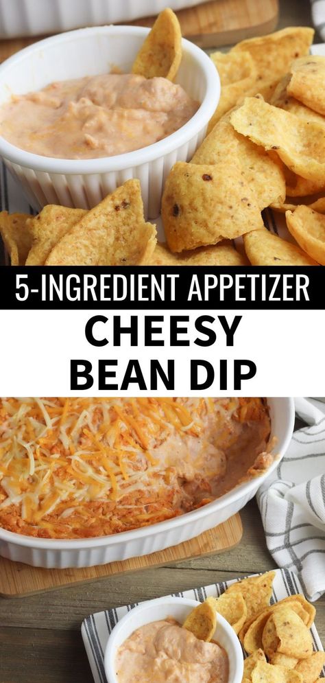 Refried Bean Dip With Cream Cheese, Bean And Cream Cheese Dip, Refried Bean Dip Easy, Simple Bean Dip, Vegetarian Bean Dip, Baked Bean Dip, Bean And Cheese Dip, Best Bean Dip, Spicy Dip Recipes