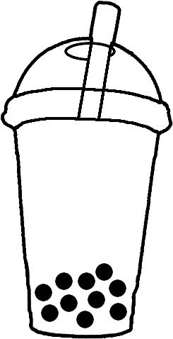 Boba Art Drawing, Boba Coloring Page, Boba Tea Drawing, Drawing Boba, Boba Drawing, Tea Drawing, Colouring Pages Printable, Boba Bubble Tea, Tea Logo