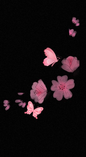 Black And Baby Pink Wallpaper, Pink And Black Wallpaper Ipad, Flower Wallpaper With Black Background, Flowers With A Black Background, Black Background With Flower, Pink Flower Black Background, Black And Pink Wallpaper Backgrounds, Cute Black And Pink Wallpaper, Black And Pink Phone Theme