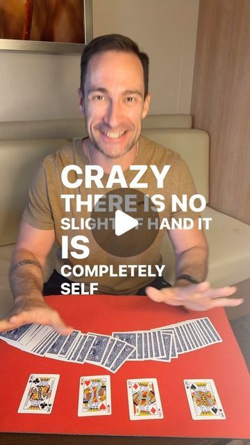 Easy Card Tricks Step By Step, Card Shuffle Tricks, Card Tricks Step By Step, Easy Magic Card Tricks, Playing Card Tricks, Card Tricks For Beginners, Street Magic Tricks, Coin Magic Tricks, Card Magic Tricks