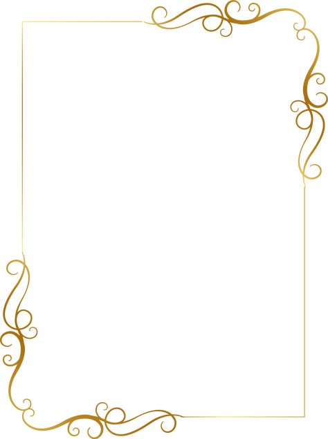 Png Photo Frame Hd, Printable Frames And Borders, Frames Wedding Decor, Gold Frame Background, Gold Border Frame, Picture Frames Wedding, Marriage Frame, Gold Frame Png, Gold Border Design