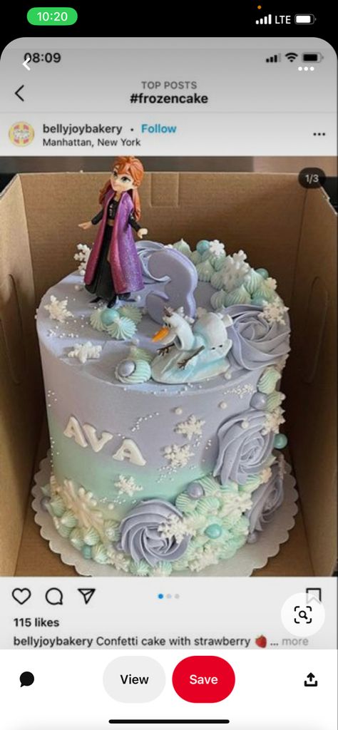 3rd Birthday Elsa Theme, Frozen 2 Birthday Cake And Cupcakes, 1 Tier Frozen Birthday Cake, Elsa 3rd Birthday Cake, Small Elsa Cake, Elsa Third Birthday, Anna Theme Birthday Party, Frozen Summer Cake, Purple Frozen Birthday Cake