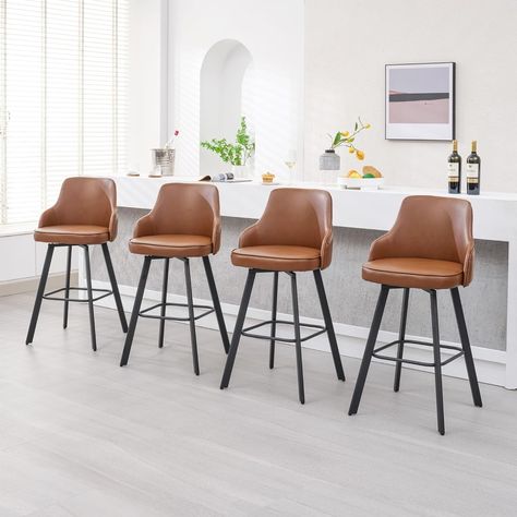 Amazon.com: FIRAVOE Bar Stools Set of 3, 30" Swivel Bar Height Bar Stools with High Back, Linen Kitchen Barstools Bar Height for Kitchen Island (White (Nautical Print), 3PCS 30" Bar Stools) : Home & Kitchen Kitchen Island Dark, Kitchen Barstools, 30 Inch Bar Stools, Mid Century Modern Bar, Leather Kitchen, Designer Bar Stools, 30 Bar Stools, Linen Kitchen, Stools With Backs