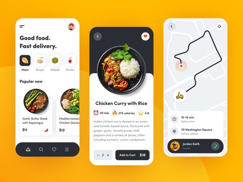 Chicken Curry Stew, Food App Ui, Pizza App, Desain Ux, Curry Chicken And Rice, Food Ordering App, Restaurant App, Food Delivery Service, Cooking App