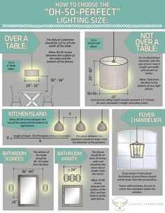 Chandelier size guide and tips to choosing the right size light. How to determine kitchen pendant size and spacing, we're sharing all the rules. Classic Farmhouse Kitchen, Farmhouse Style Lighting, Home Lighting Design, Farmhouse Kitchen Island, Kitchen Island Decor, Interior Design Guide, Island Decor, Deco Luminaire, Kitchen Island Design