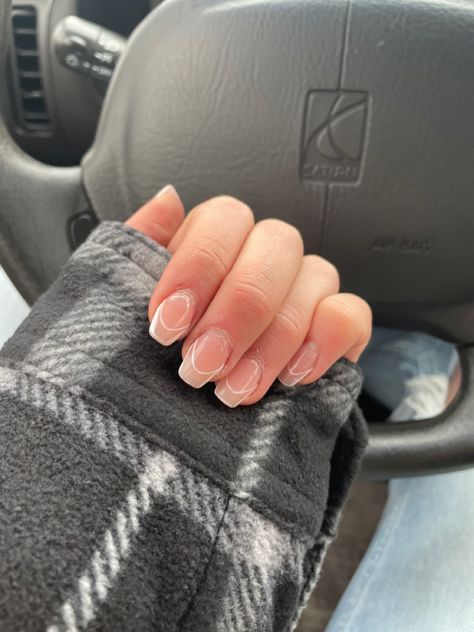 Hollow French Tip, Hollow French Tip Nails, French Top, Simple Acrylic, Simple Acrylic Nails, French Acrylic Nails, Long Acrylic, Long Acrylic Nails Coffin, Nail Sets