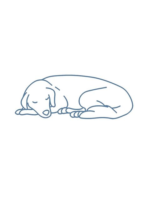 "sleeping dog sticker t shirt" by prosiaczeklove | Redbubble Dog Drawing Sleeping, Sleeping Puppy Drawing, Sleep Dog Illustration, Dog Laying Down Tattoo, Dog Curled Up Tattoo, Dog Curled Up Drawing, Dog Lying Down Drawing, Dog Line Illustration, Sleeping Dog Tattoo