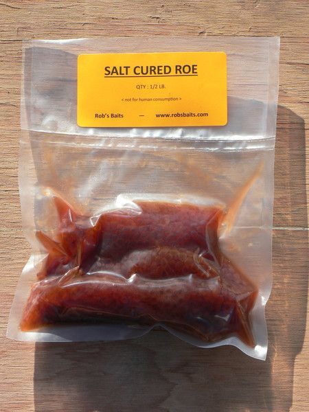 Salt Cured Roe also available in a leak prook vacuum sealed package which allows for shipping or mail out anywhere in North America.  This product does not require refrigeration, simply store somewhere cool and out of direct sunlight.   We have the lowest price on the market.  Find someone lower ( provide proof ) and we will beat the price.  Contact us at... robsbaits@gmail.com Vacuum Food Packaging, Chum Salmon, Salmon Roe, Vacuum Packaging, Canned Food, Fishing Bait, Find Someone, Frozen Food, Vacuum Sealing