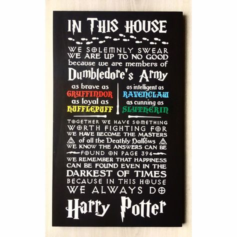 In this House we do Harry Potter / Harry Potter Sign / Harry Potter Decor / Harry Potter Fan / Harry Potter Gift / Harry Potter Quotes by LeadingEdgeDesigns on Etsy https://www.etsy.com/listing/503385335/in-this-house-we-do-harry-potter-harry Harry Potter Message Board Quotes, Harry Potter Decor Ideas, 9 And 3/4 Harry Potter Sign, Harry Potter House Quotes, It’s Not Much But It’s Home Harry Potter, Harry Potter Signs, Harry Potter Wall Decor, Harry Potter Kids Room Quotes, Harry Potter Sign