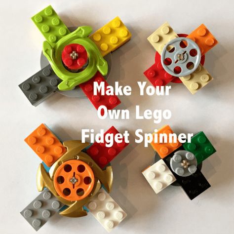 Lego Spinners, Lego Fidget Spinner, Lego Spinner, Lego Fidget, Diy Fidgets, Lego Stem, Lego Challenge, Lego Club, Lego Diy