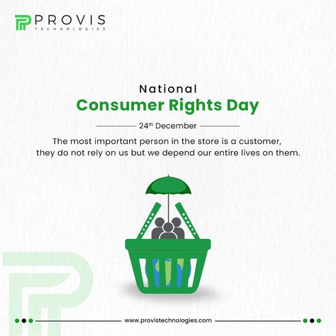 Customer is the king and therefore must be served with the best.We respect our customer’s loyalty and trust. Happy National Consumer Rights Day. #consumer #customer #consumerrights #nationalconsumer #rights #day #provis #provissolutions #provistechnologies National Consumer Rights Day, Customer Day, Consumer Rights, Content Design, Graphic Designing, Contents Design, The King, Graphic Design, Quick Saves