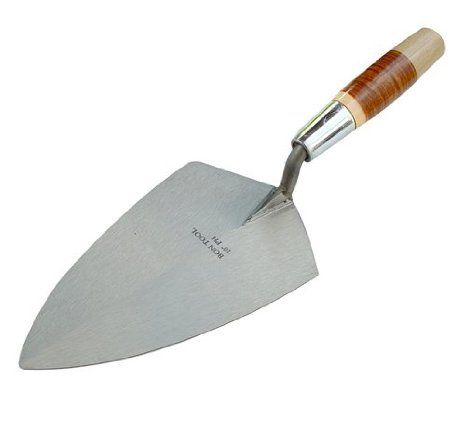 Bon 72-355 11-Inch by 5-5/8-Inch Pro Plus Carbon Steel Philadelphia Masonry Trowel with Leather Handle Brick Tools, Masonry Tools, Hand Trowel, Construction Tools, Landscape Wallpaper, Garden Trowel, Carbon Steel, Leather Handle, Hand Tools