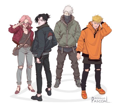 Konoha Fashion Week, Rodrigo Pascoal Naruto Team 7, Naruto Teams, Naruto Fan Art, Naruto Sasuke Sakura, Naruto Comic, Art Manga, Naruto Shippuden Sasuke, Naruto Cute, Naruto Kakashi